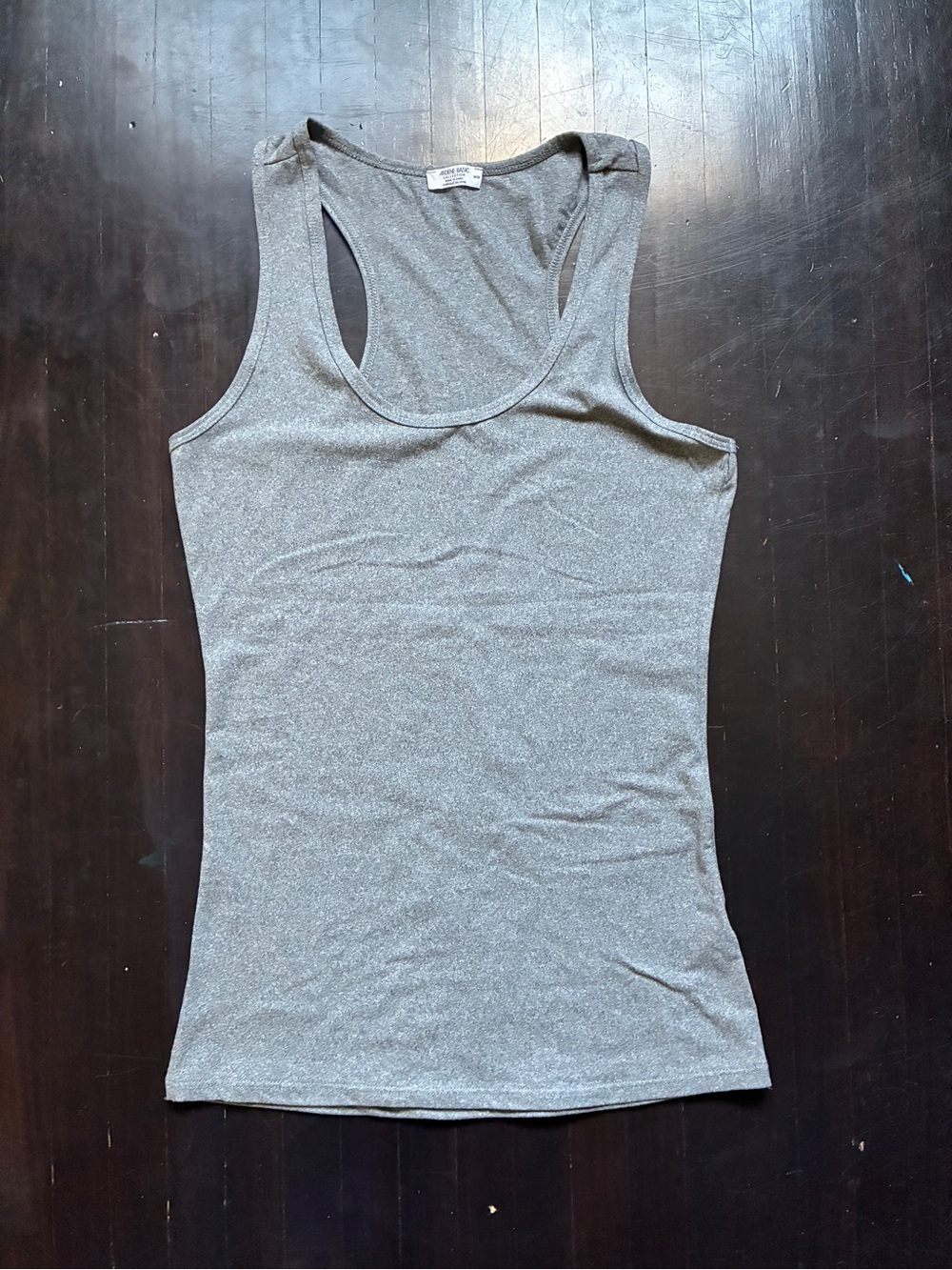 Women's Gray Racerback Tank Top, size medium